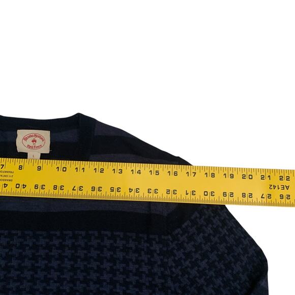 Brooks Brothers Red Fleece Men's Size L Wool Striped Pullover Knit Sweater - Picture 4 of 14